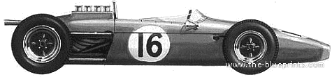Brabham Climax BT3 F1 (1962) - Брэбхем - чертежи, габариты, рисунки автомобиля