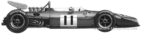 Brabham Ford BT26 F1 (1969) - Brabham - drawings, dimensions, pictures of the car