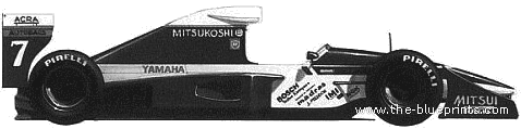 Brabham Yamaha BT60 F1 (1991) - Брэбхем - чертежи, габариты, рисунки автомобиля