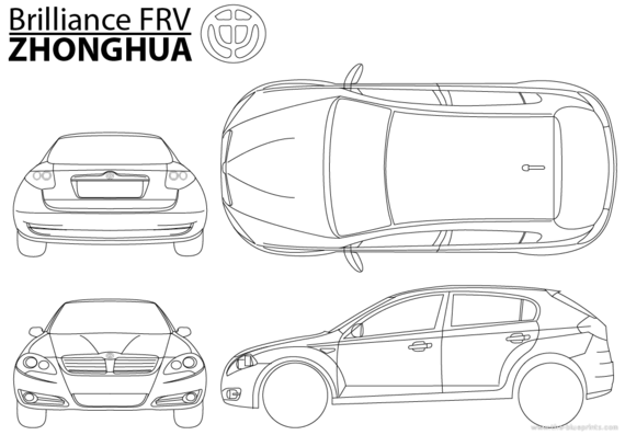 Brilliance Auto FRV - Разные автомобили - чертежи, габариты, рисунки автомобиля