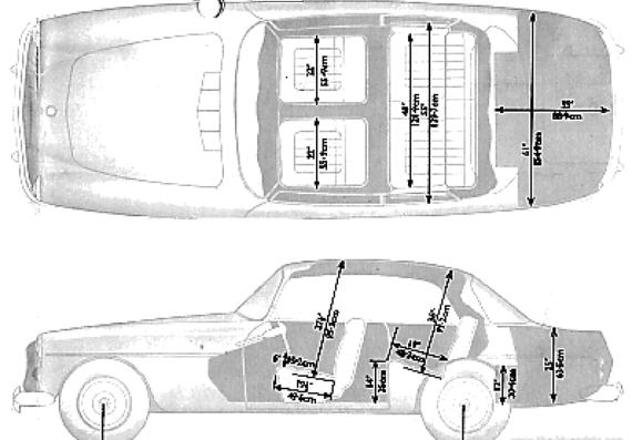 Bristol 407 - Бристоль - чертежи, габариты, рисунки автомобиля