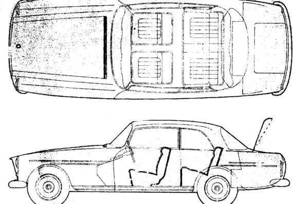 Bristol 408 - Бристоль - чертежи, габариты, рисунки автомобиля
