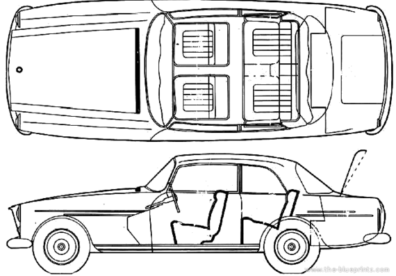 Bristol 409 - Бристоль - чертежи, габариты, рисунки автомобиля