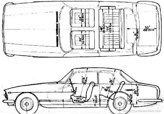 Bristol 411 (1970) - Бристоль - чертежи, габариты, рисунки автомобиля
