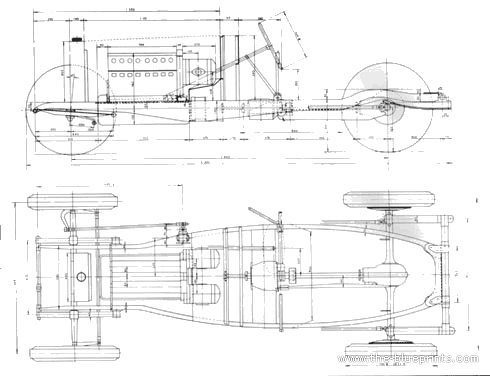 Bugatti T 45 Chassis - Bugatti - drawings, dimensions, pictures of the car