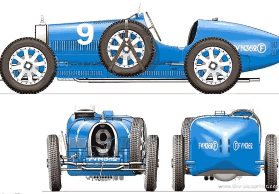 Bugatti Type 35T (1926) - Bugatti - drawings, dimensions, pictures of the car