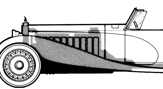 Bugatti Type 41 Royale Binder Coupe DeVille (1932) - Бугатти - чертежи, габариты, рисунки автомобиля