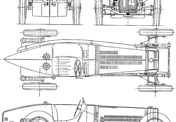 Bugatti Type 59 3.3L GP (1934) - Bugatti - drawings, dimensions, pictures of the car