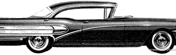 Buick Century 63 Riviera 4-Door Hardtop (1958) - Бьюик - чертежи, габариты, рисунки автомобиля