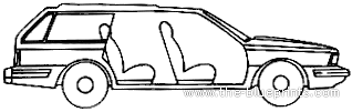 Buick Century Estate Wagon (1989) - Бьюик - чертежи, габариты, рисунки автомобиля