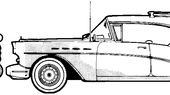 Buick Century Riviera Caballero Estate Wagon (1957) - Бьюик - чертежи, габариты, рисунки автомобиля