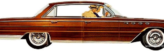 Buick Electra 225 4-Door Hardtop (1961) - Buick - drawings, dimensions, pictures of the car