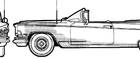 Buick Electra Convertible (1959) - Бьюик - чертежи, габариты, рисунки автомобиля