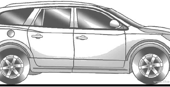 Buick Enclave (2009) - Бьюик - чертежи, габариты, рисунки автомобиля