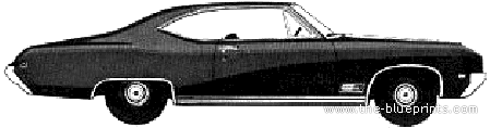 Buick GS 400 Sport Coupe (1968) - Бьюик - чертежи, габариты, рисунки автомобиля