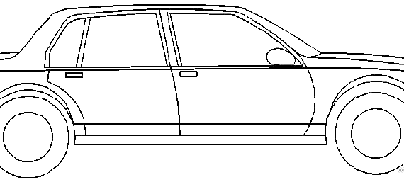 Buick LeSabre (1989) - Бьюик - чертежи, габариты, рисунки автомобиля