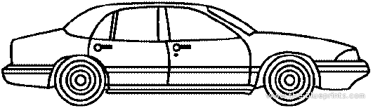 Buick LeSabre (1997) - Бьюик - чертежи, габариты, рисунки автомобиля