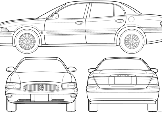 Buick LeSabre (2005) - Бьюик - чертежи, габариты, рисунки автомобиля