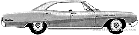 Buick LeSabre Custom 4-Door Hardtop (1968) - Бьюик - чертежи, габариты, рисунки автомобиля