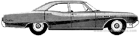 Buick LeSabre Custom 4-Door Sedan (1968) - Бьюик - чертежи, габариты, рисунки автомобиля