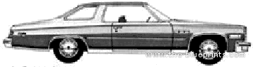 Buick LeSabre Custom Hardtop Coupe (1975) - Бьюик - чертежи, габариты, рисунки автомобиля