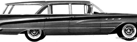 Buick LeSabre Estate Wagon (1960) - Бьюик - чертежи, габариты, рисунки автомобиля