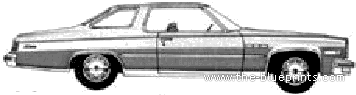 Buick LeSabre Hardtop Coupe (1975) - Бьюик - чертежи, габариты, рисунки автомобиля
