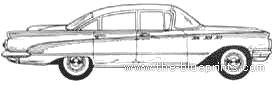 Buick LeSabre Sedan (1960) - Бьюик - чертежи, габариты, рисунки автомобиля