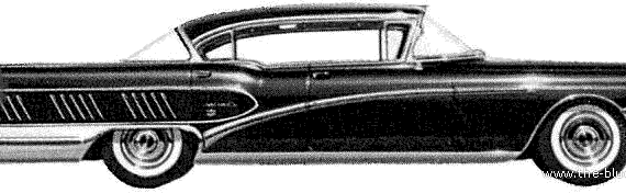 Buick Limited 750 Riviera 4-Door Hardtop (1958) - Бьюик - чертежи, габариты, рисунки автомобиля
