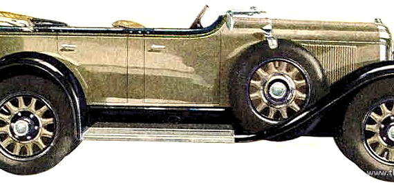 Buick Master Six Model 25 Sport Phaeton (1929) - Бьюик - чертежи, габариты, рисунки автомобиля