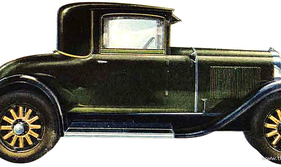 Buick Master Six Model 26 Business Coupe (1929) - Бьюик - чертежи, габариты, рисунки автомобиля