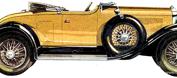 Buick Master Six Model 44 Sport Roadster (1929) - Бьюик - чертежи, габариты, рисунки автомобиля