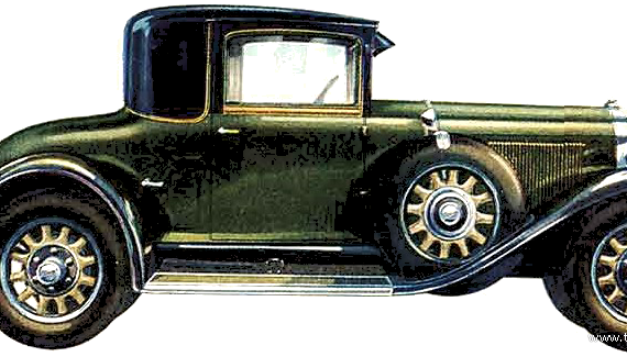 Buick Master Six Model 46S Sport Coupe (1929) - Бьюик - чертежи, габариты, рисунки автомобиля