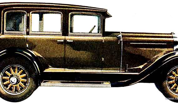 Buick Master Six Model 47 4-Door Sedan (1929) - Бьюик - чертежи, габариты, рисунки автомобиля
