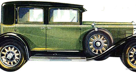 Buick Master Six Model 51 4-Door Sedan (1929) - Бьюик - чертежи, габариты, рисунки автомобиля
