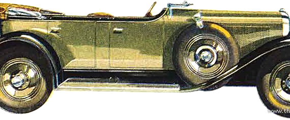 Buick Master Six Model 55 Sport Phaeton (1929) - Бьюик - чертежи, габариты, рисунки автомобиля