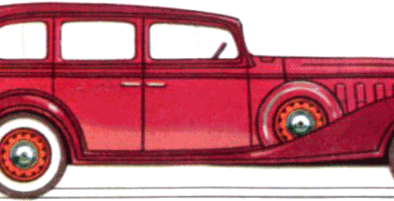 Buick Model 67 Sedan (1933) - Бьюик - чертежи, габариты, рисунки автомобиля
