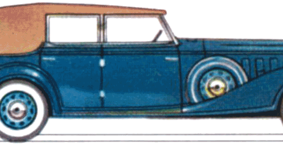 Buick Model 68C Convertible Phaeton (1933) - Бьюик - чертежи, габариты, рисунки автомобиля