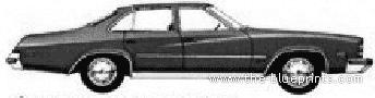 Buick Regal Custom Hardtop Sedan (1975) - Buick - drawings, dimensions, pictures of the car