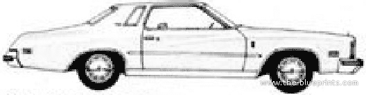 Buick Regal Hardtop Coupe (1975) - Бьюик - чертежи, габариты, рисунки автомобиля