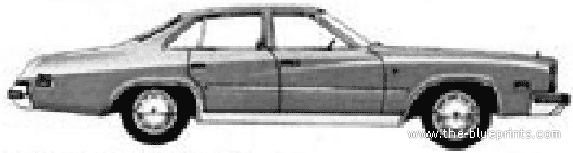 Buick Regal Hardtop Sedan (1975) - Бьюик - чертежи, габариты, рисунки автомобиля