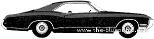 Buick Riviera (1968) - Бьюик - чертежи, габариты, рисунки автомобиля
