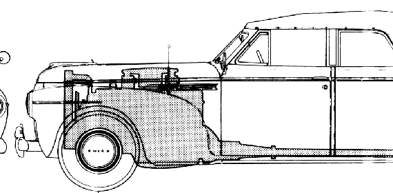 Buick Roadmaster Model 71C Convertible Sedan (1941) - Buick - drawings, dimensions, pictures of the car