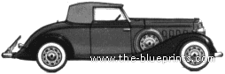 Buick Series 33 Fifty-Six C Convertible Coupe (1933) - Бьюик - чертежи, габариты, рисунки автомобиля