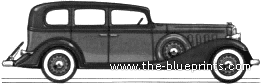 Buick Series 33 Sixty-Seven 4-Door Sedan (1933) - Бьюик - чертежи, габариты, рисунки автомобиля