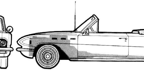 Buick Skylark Convertible (1962) - Бьюик - чертежи, габариты, рисунки автомобиля