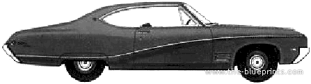 Buick Skylark Custom Sport Coupe (1968) - Бьюик - чертежи, габариты, рисунки автомобиля