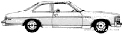 Buick Skylark Hatchback Coupe (1975) - Бьюик - чертежи, габариты, рисунки автомобиля