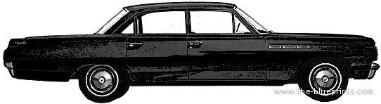 Buick Special 4-Door Sedan (1963) - Бьюик - чертежи, габариты, рисунки автомобиля