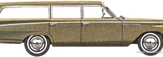 Buick Special DeLuxe Station Wagon (1963) - Бьюик - чертежи, габариты, рисунки автомобиля
